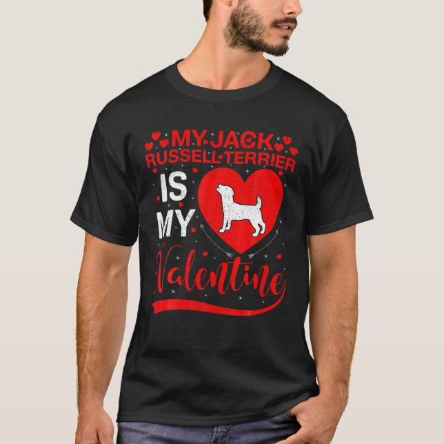 T-shirt Amant Chien Mon Jack Russell Terrier Est Ma Vale (Devant)