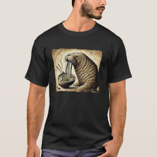 T-shirt Amant de nouilles d'art rupestre japonais Morse Ra