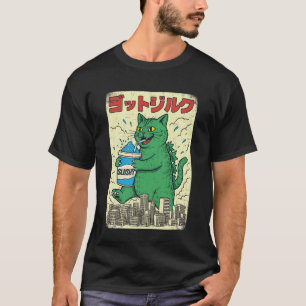 T-shirt Amant de Slushy de Chat Kaiju Monstre Japonais Rét