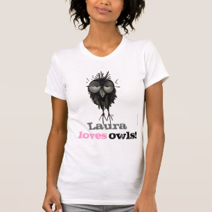 T-shirt Amant drôle fait sur commande de hibou - hiboux