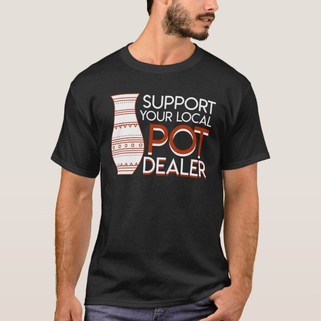 T-shirt Amant local de poterie de marchand de pot de (Devant)