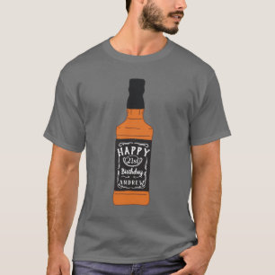 T-shirt Amants de whiskey d'anniversaire de bouteille de