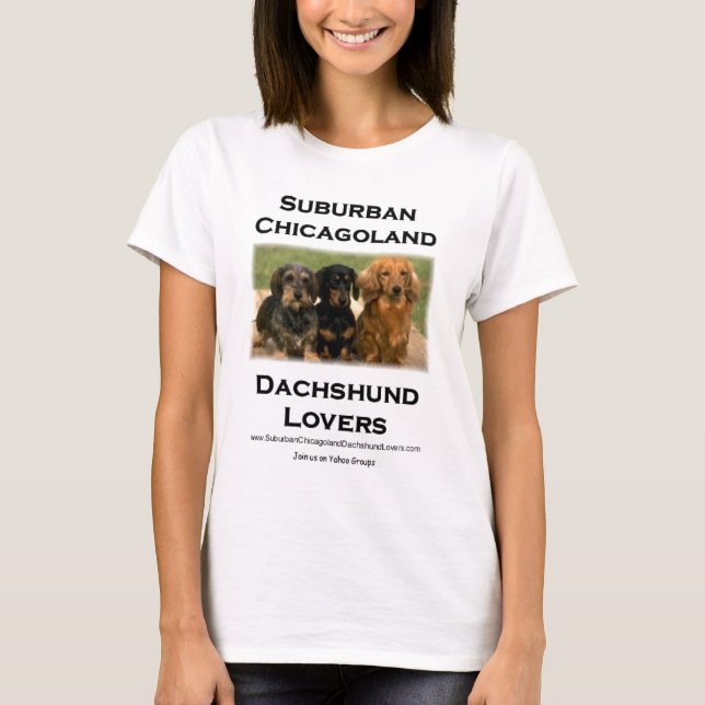 T-shirt Amants suburbains de teckel de Chicagoland (Devant)