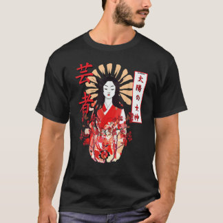 T-shirt Amaterasu Omikami Cherry Blossom Sun Goddess