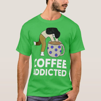 T-shirt amateur de café à café accro