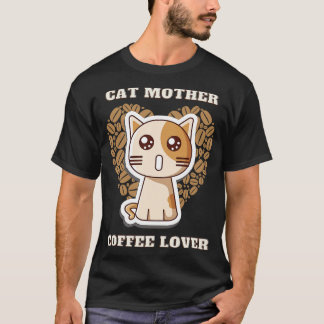 T-shirt Amateur de café mère chat 207