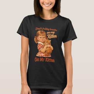T-shirt Amateur de chat sarcastique Ne respire pas sur mon