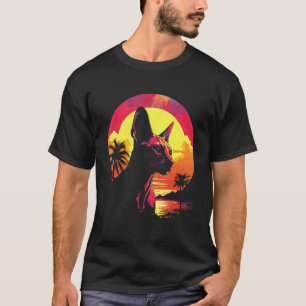T-shirt Amateur de chat Sphynx rétro propriétaire Chat Sph