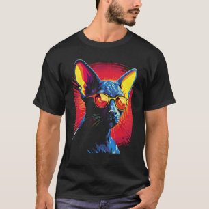 T-shirt Amateur de chat Sphynx rétro propriétaire Chat Sph
