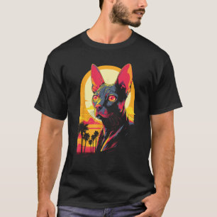 T-shirt Amateur de chat Sphynx rétro propriétaire Chat Sph