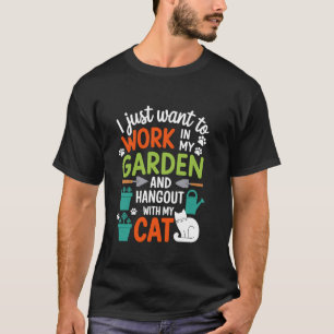 T-shirt Amateur de chats Amateur de plantes pour jardinier