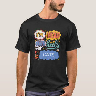 T-shirt Amateur de chats drôles Design d'art pop rétro