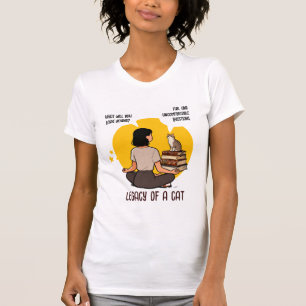 T-shirt Amateur de chats livresque Citation d'humour intel