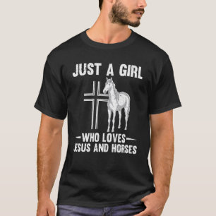 T-shirt Amateur de chevaux disciple de Jésus cavalière fil