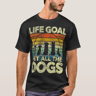 T-shirt Amateur de chien drôle Je caresse tous les chiens