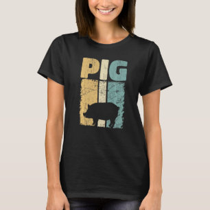 T-shirt Amateur de cochons rétro, agriculteur mignon, agri
