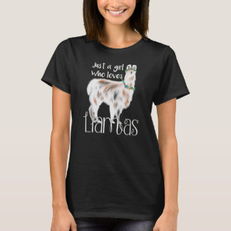 T-shirt Amateur de lama mignonne juste une fille qui aime