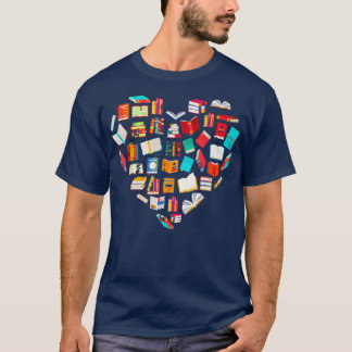T-shirt Amateur de livres en forme de cœur Club de lecture