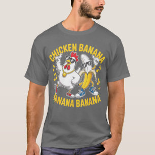 T-shirt Amateur de musique de poulet banane banane banane 