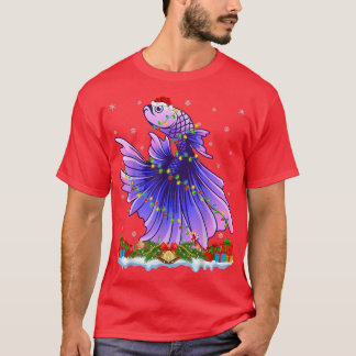 T-shirt Amateur de pêche Famille assortie Père Noël Betta 