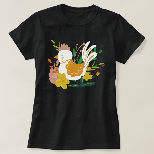 t-shirt amateur de poulet (Design devant)