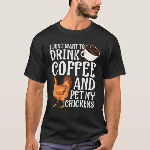 T-shirt Amateur de poulet au café pour hommes femmes éleve