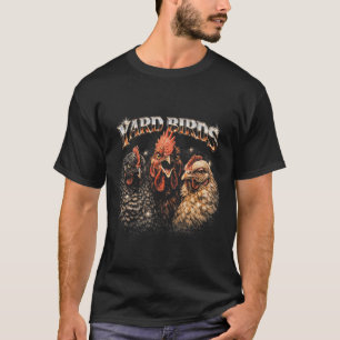 T-shirt Amateur de poulet de cour de ferme Heavy-metal Roc