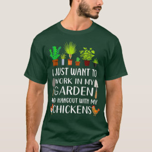 T-shirt Amateur de poulet drôle chemise de jardinage pour