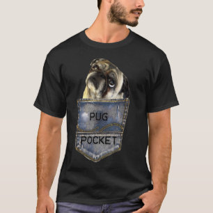 T-shirt Amateur de Pug drôle, Tee-shirt poche Pug Design a