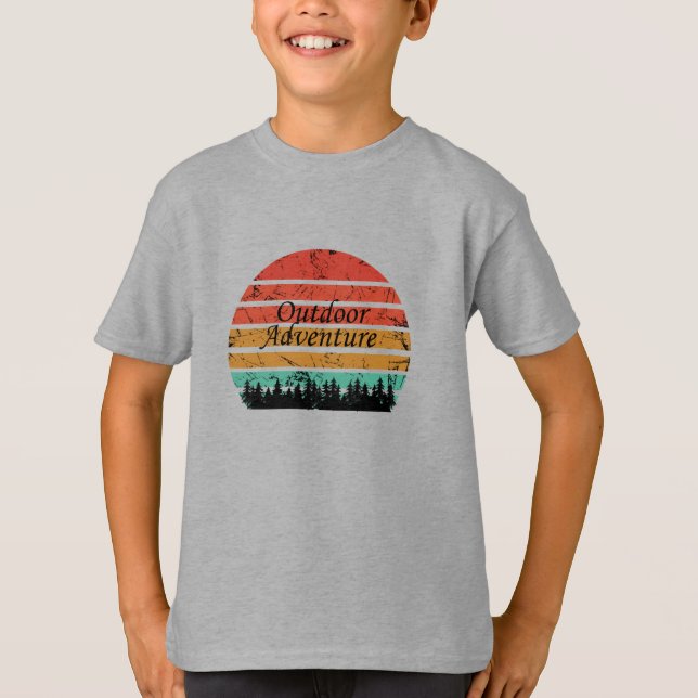 T-shirt Amateur de randonnée d'aventure en plein air (Devant)