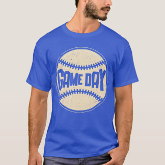 T-shirt Amateur de sport de jour de match de baseball rétr