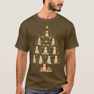 T-shirt Amateur de squash Xmas Lights Squash Sapin de Noël