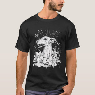 T-shirt Amateur de style de tatouage Whippet Rétro Chien