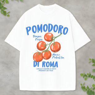 T-shirt Amateur de Tomates Italiennes Pomodoro di Roma Vin