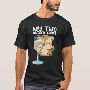 T-shirt Amateur De Vins Et Écureuil Cute Alcool Réflecti