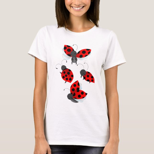 T-shirt Amateur d'insecte de coccinelle mignonne (Devant)