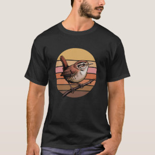 T-shirt Amateur d'observation de Troglodyte Oiseaux Vintag