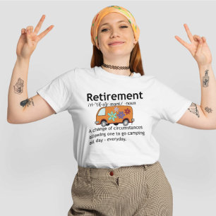 T-shirt Amateurs de camping Retraite Définition Drôle