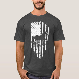 T-shirt Amateurs de chevaux ami Drapeau