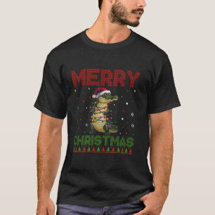T-shirt Amateurs de crocodile Santa Hat Drôle Vilain Noël