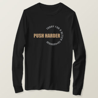 T-shirt amateurs de fitness Logn Sleev avec la citation "P
