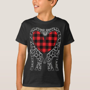 T-shirt Amateurs de girafe Buffalo de Noël Plaid Pajama An