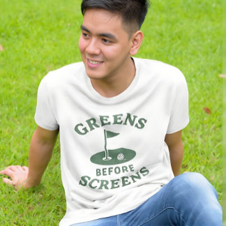 T-shirt Amateurs de golf - Les verts avant les écrans