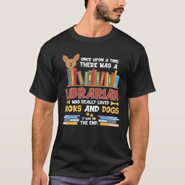 T-shirt Amateurs de livres et de chiens de bibliothèque Le (Devant)