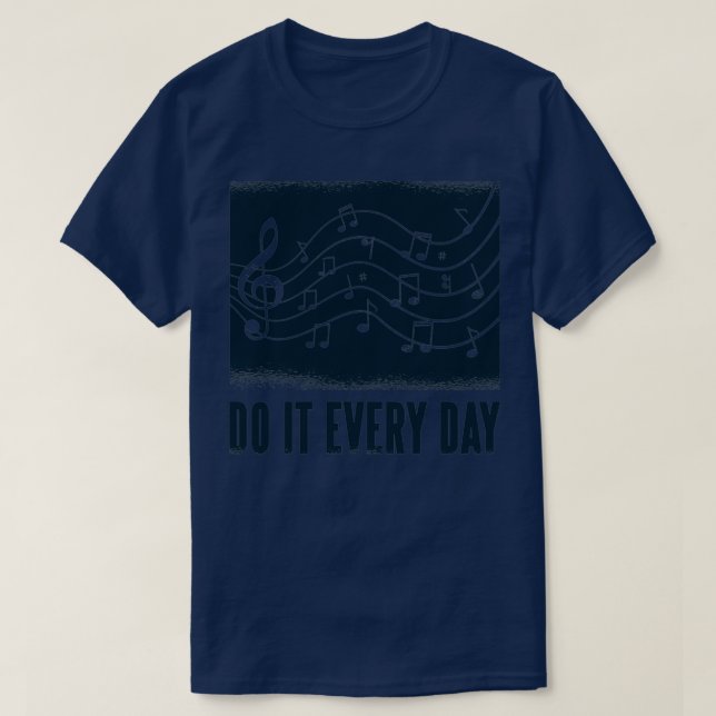 T-shirt Amateurs de musique chaque jour Notes Hommes Femme (Design devant)