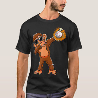 T-shirt Amateurs de singes Dabbing Dab Baseball Filles Gar