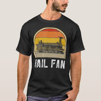 T-shirt Amateurs de train Hommes Train Vintage Rail Fan Ra