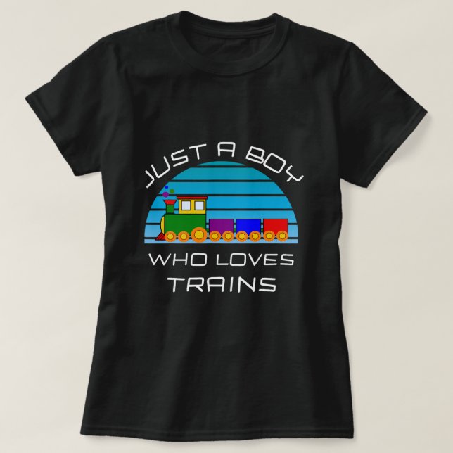 T-shirt Amateurs de train pour les garçons Les bambins Jus (Design devant)