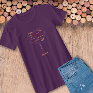 T-shirt Amateurs de vin Typographie moderne