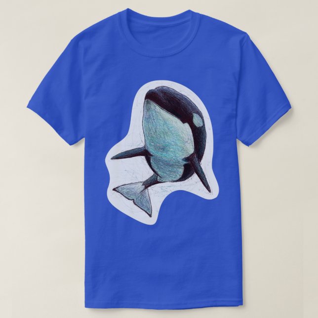 T-shirt Amaya le tueur de baleines Scribble (Design devant)